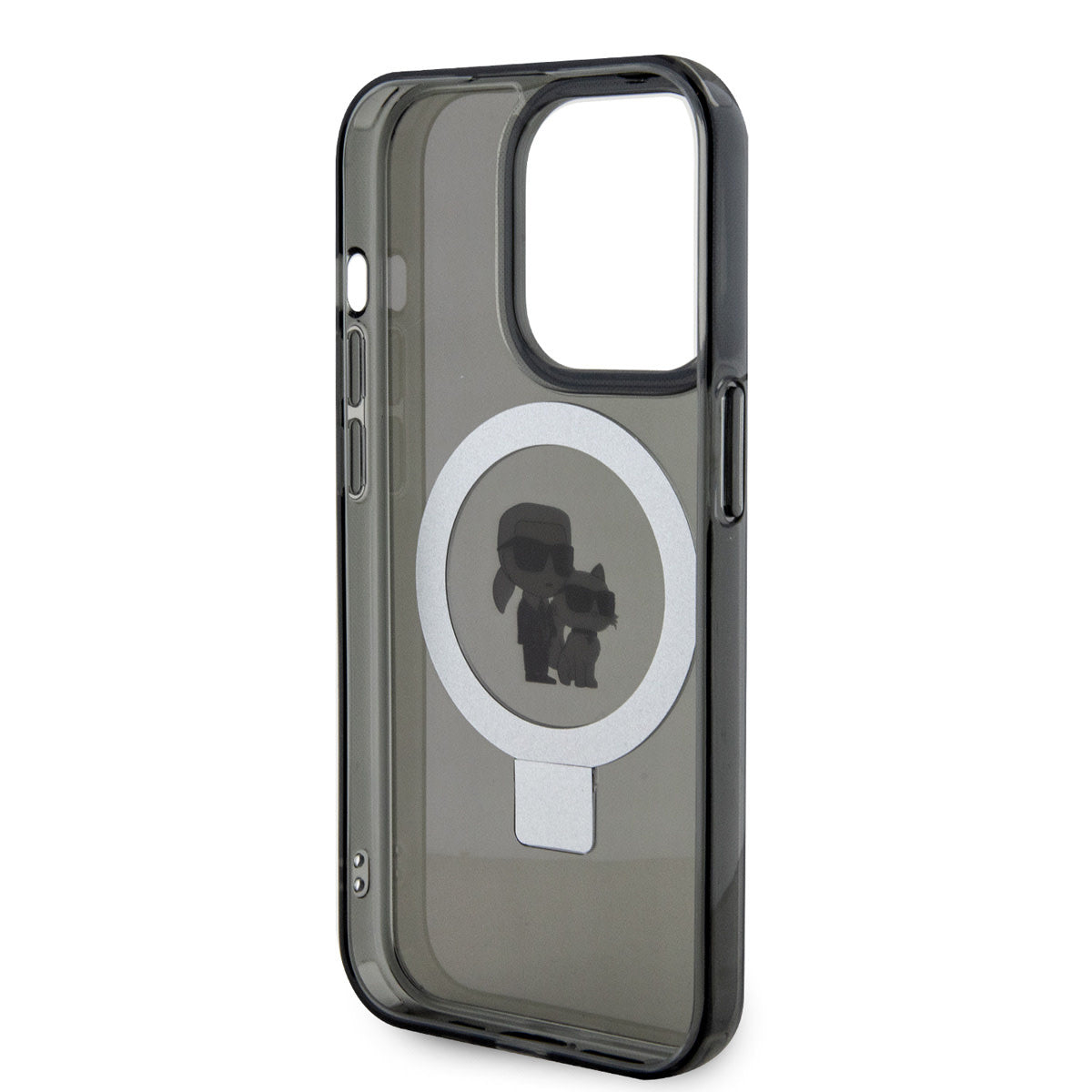 Karl Lagerfeld iPhone 15 Pro Hardcase - Magsafe compatible - Ringstand - K&C - Black