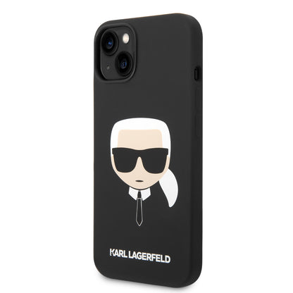 Karl Lagerfeld iPhone 14 & 13 Hardcase Backcover - Karl's Head - Black