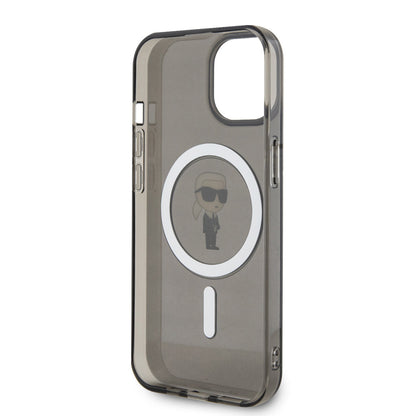 Karl Lagerfeld iPhone 15 Hardcase - Magsafe compatible - Ikonik - Black