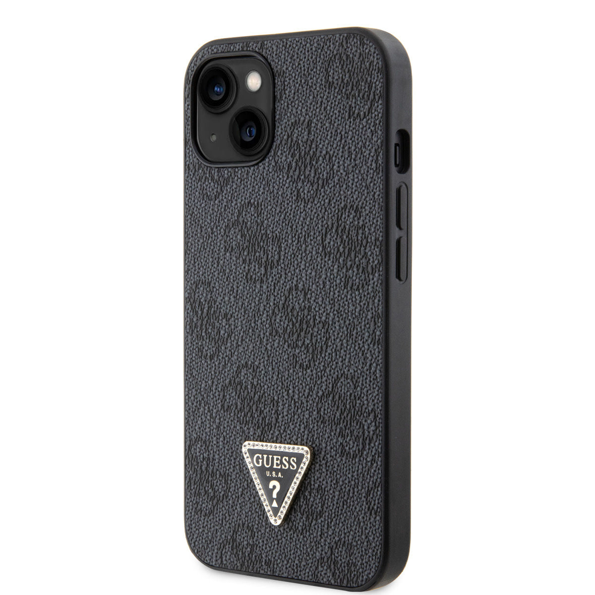 Guess iPhone 14 & 13 TPU Hardcase - 4G Logo - Strass - Black