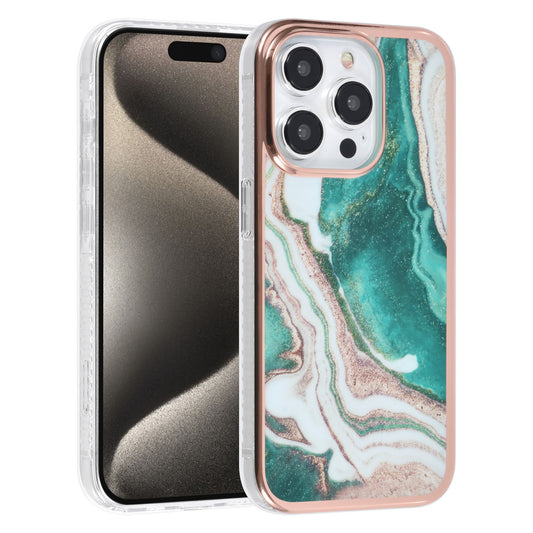 UNIQ Accessory iPhone 15 Pro TPU Back Cover - Marble Green