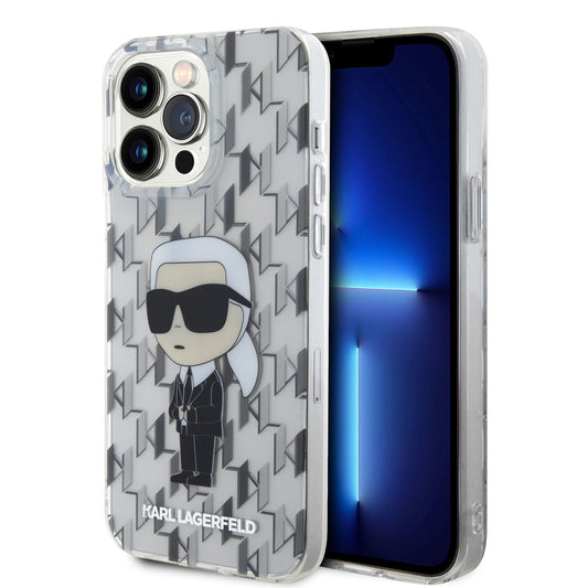 Karl Lagerfeld iPhone 15 Pro Max TPU Hardcase - Ikonik Monogram - Transparent