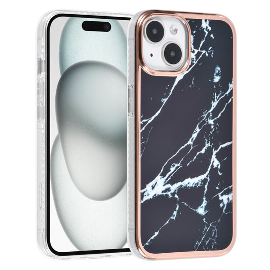 UNIQ Accessory iPhone 15 TPU Back Cover - Marble Black