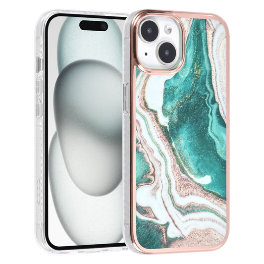 UNIQ Accessory iPhone 15 TPU Back Cover - Marble Green