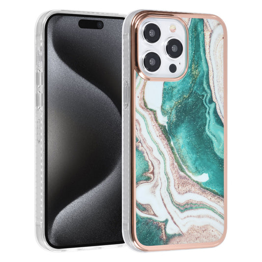 UNIQ Accessory iPhone 15 Pro Max TPU Back Cover - Marble Green