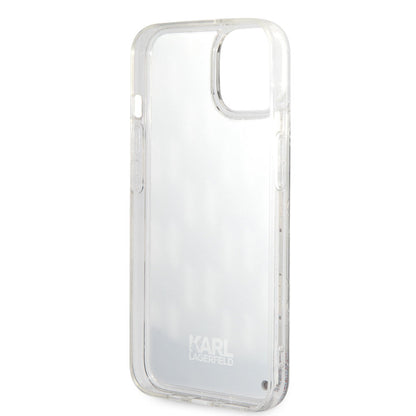 Karl Lagerfeld iPhone 14 & 13 TPU Backcover - Liquid Glitter -Monogram - Black